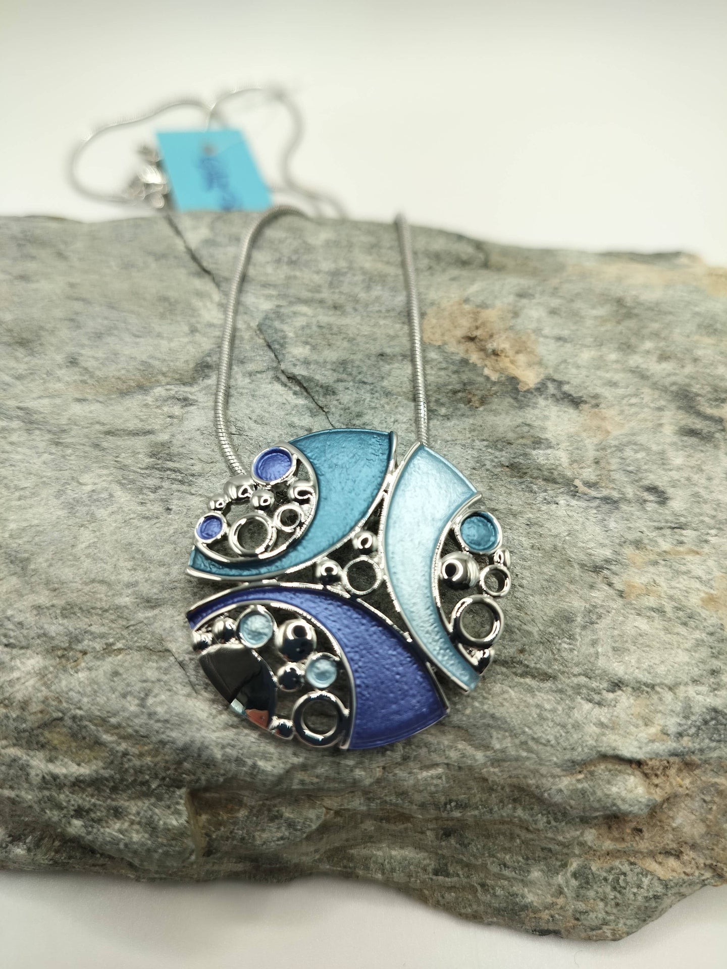 Cuts of Blue Necklace