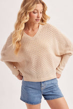 Textured Dolman Sweater in Oatmeal (REG)