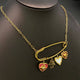 18K Gold Plated Pin Charm Necklace