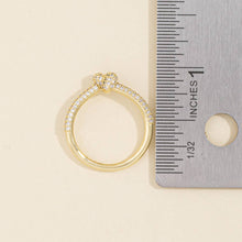 Gold Dipped Pave Knot Ring