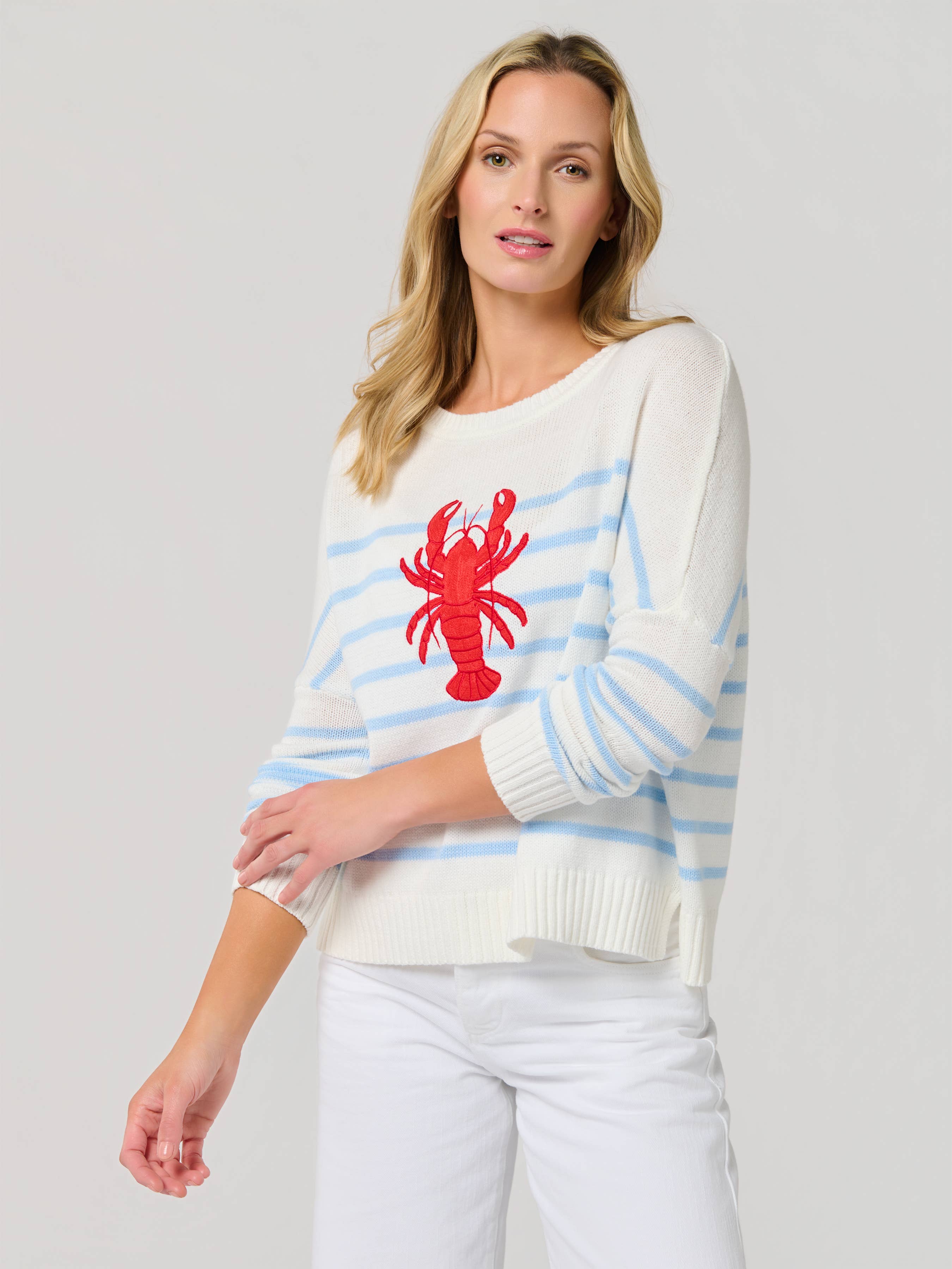 Coastal Striped Lobster Sweater (REG)