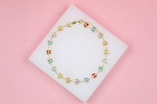 18K Filled Rainbow Butterfly Anklet