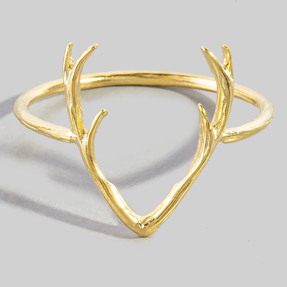 Antler Crown Statement Ring