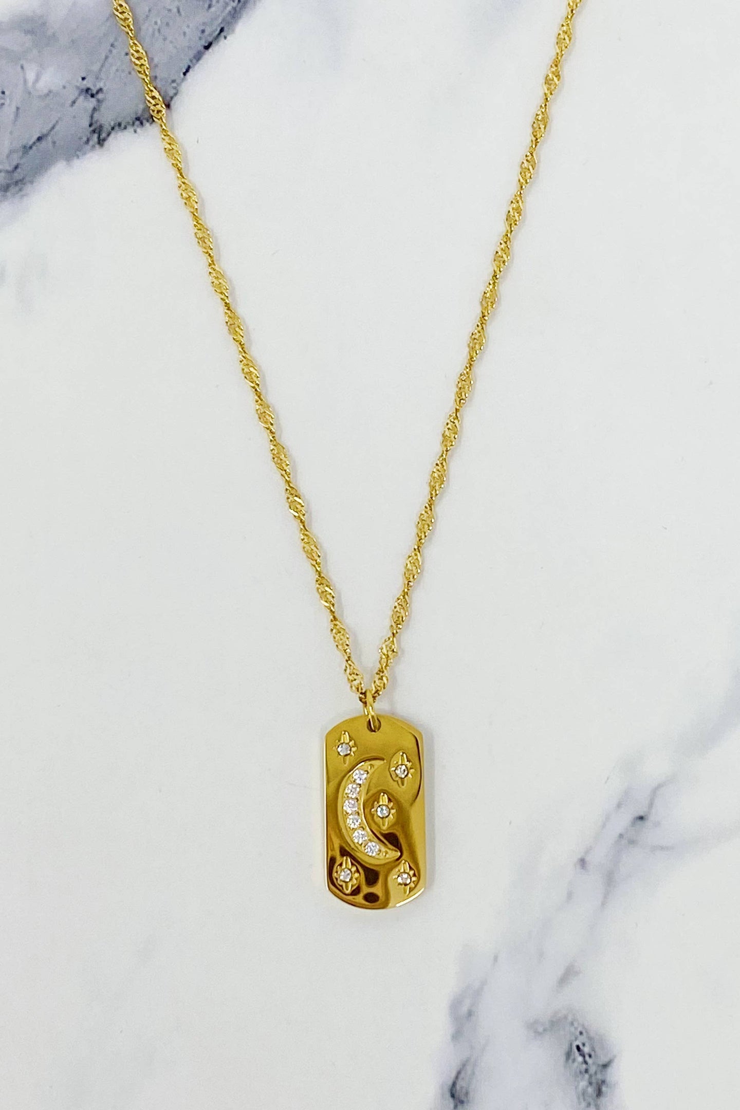 18K Mystical Moon Necklace