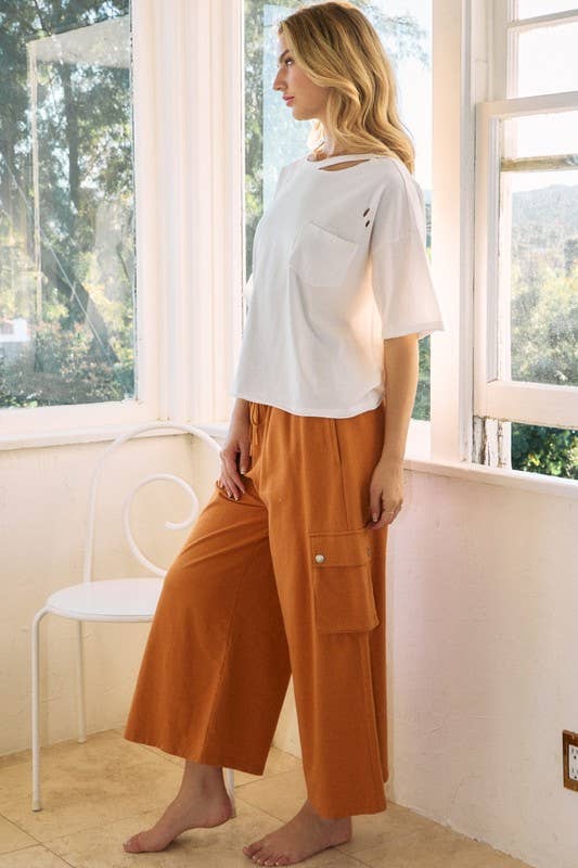 Burnt Orange Cargo Sweatpants (REG)