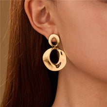 18K Classy Gold Drop Earrings