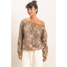 Tree Camo Off Shoulder Sweatshirt (REG)