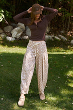 Taupe Polka Dot Barrel Leg Pants (REG)
