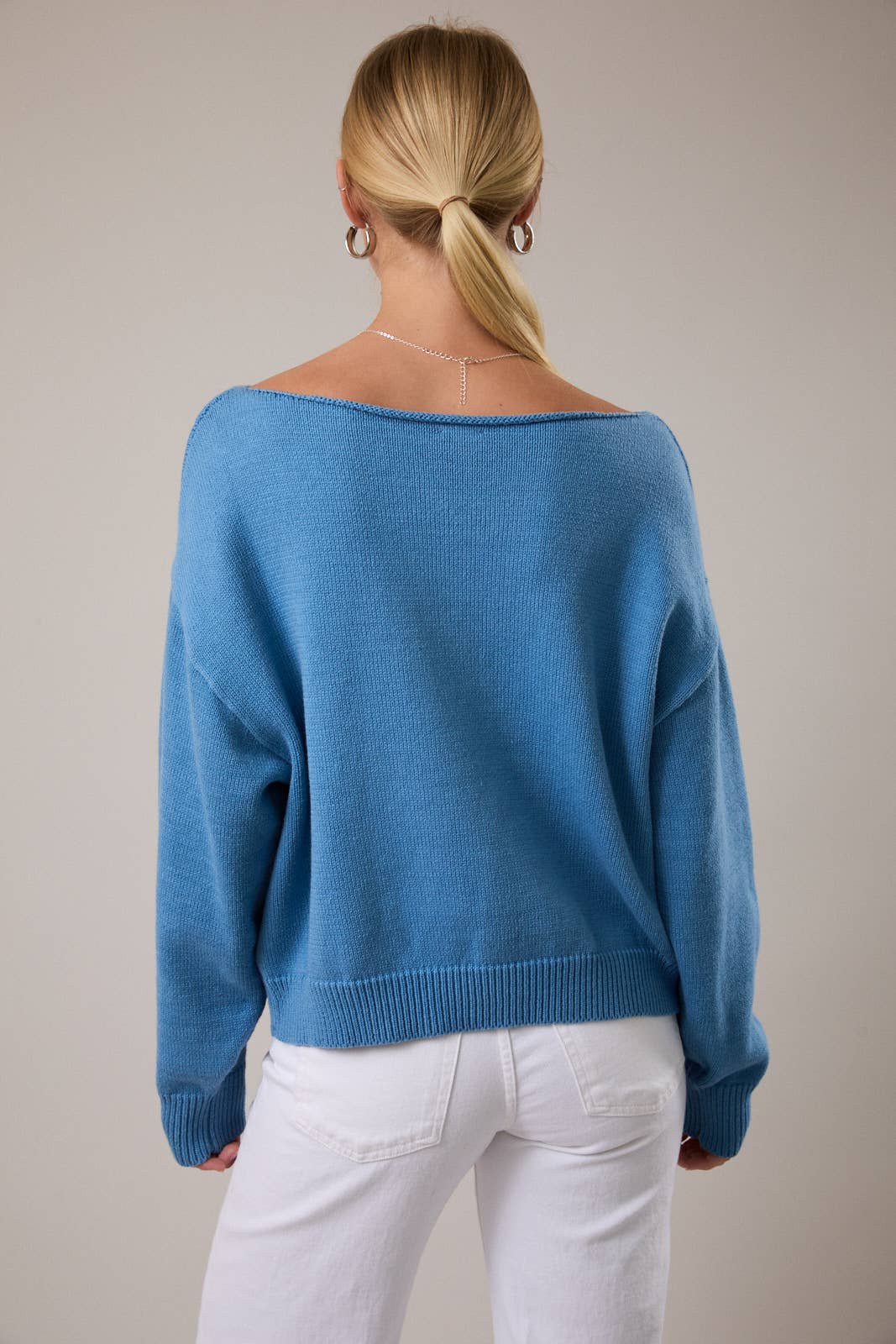 Boatneck Sailboat Sweater (REG)