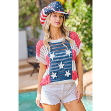 USA Star Patch Sweater Top (REG)