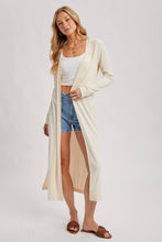 Ribbed Knit Maxi Cardigan in Vanilla (REG)