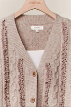 Ruffle Accent Cable Cardigan (REG)