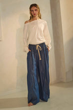 Dark Wash Chambray Palazzo Pants (REG)