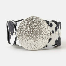 Faux Cowhide Circle Belt