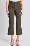Hyperstretch Cropped Kick Flare Pants in Olive (REG)