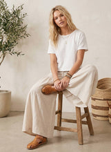 Tiered Linen Palazzo Pants in Natural (REG)
