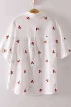 Cherry Embroidered Top (PLUS)