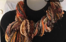 Black and Rust Beaded Scarf