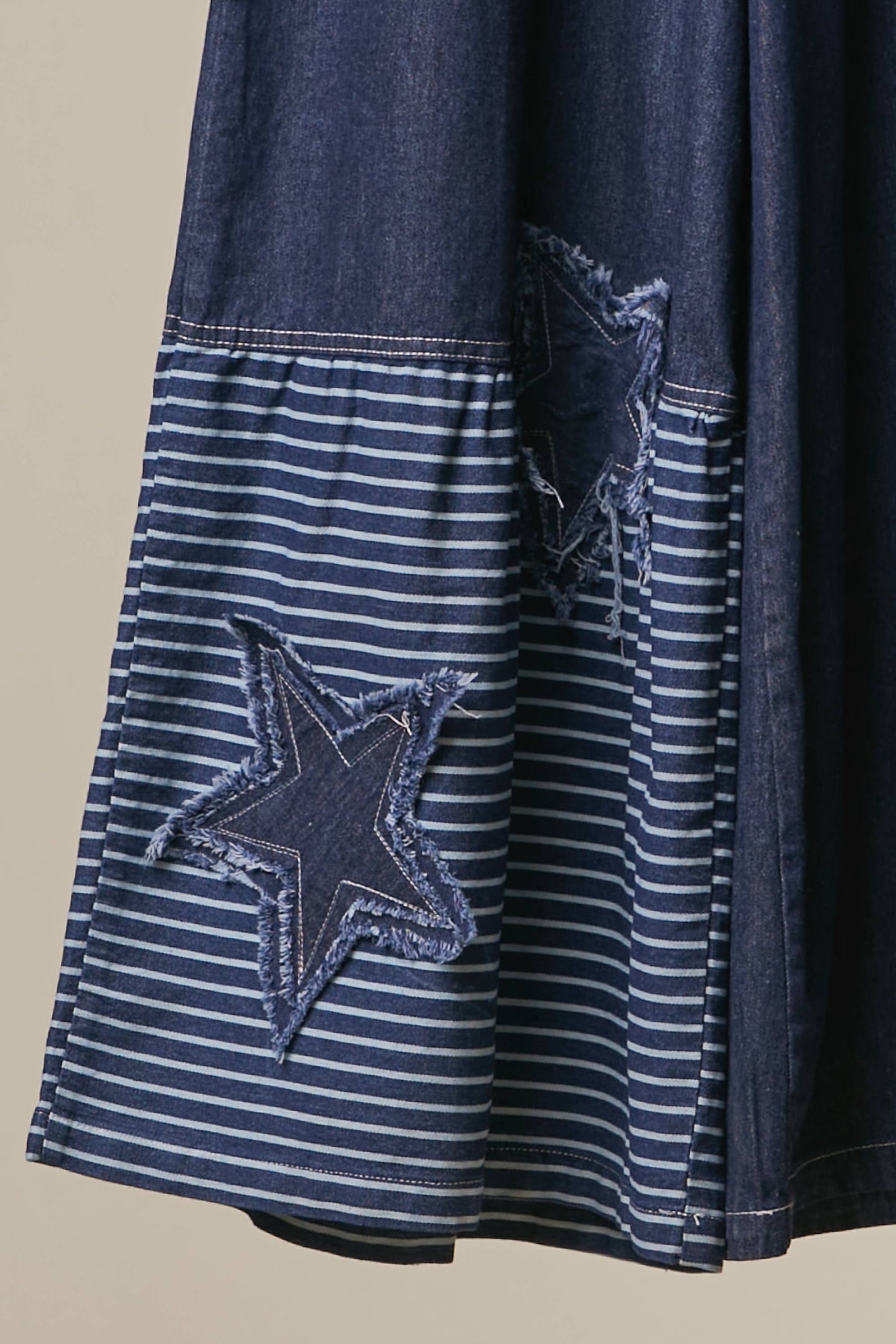 Frayed Star Patchwork Wide Pants (REG)