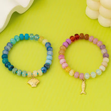 Fish and Shell Beaded Bracelet Set
