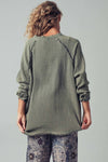 Crinkled Gauze Button Top (REG)