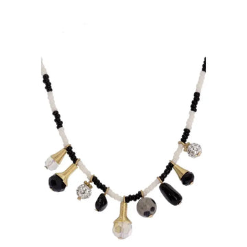 Black and White Bead Necklace