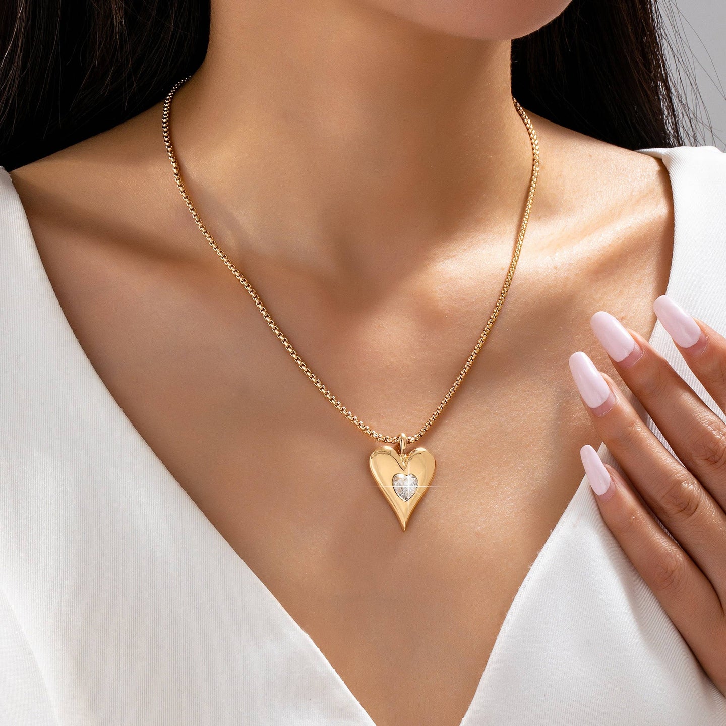 Inset Heart Necklace