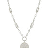 Crystal Chain Coin Necklace