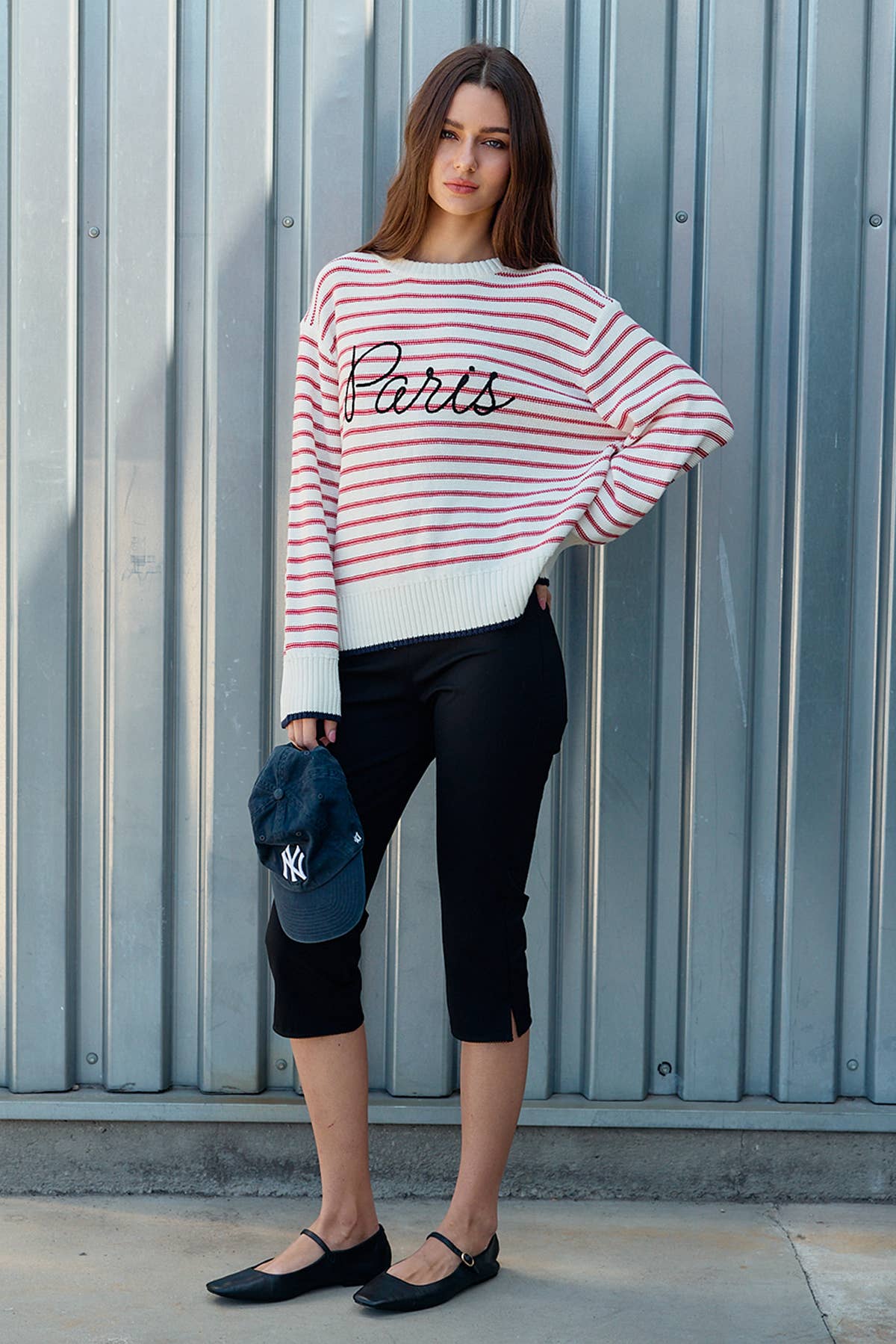 Red Striped Paris Sweater (REG)