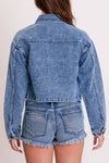 Cropped Trucker Denim Jacket (REG)