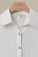 Polka Dot Lace Button Down Top (REG)