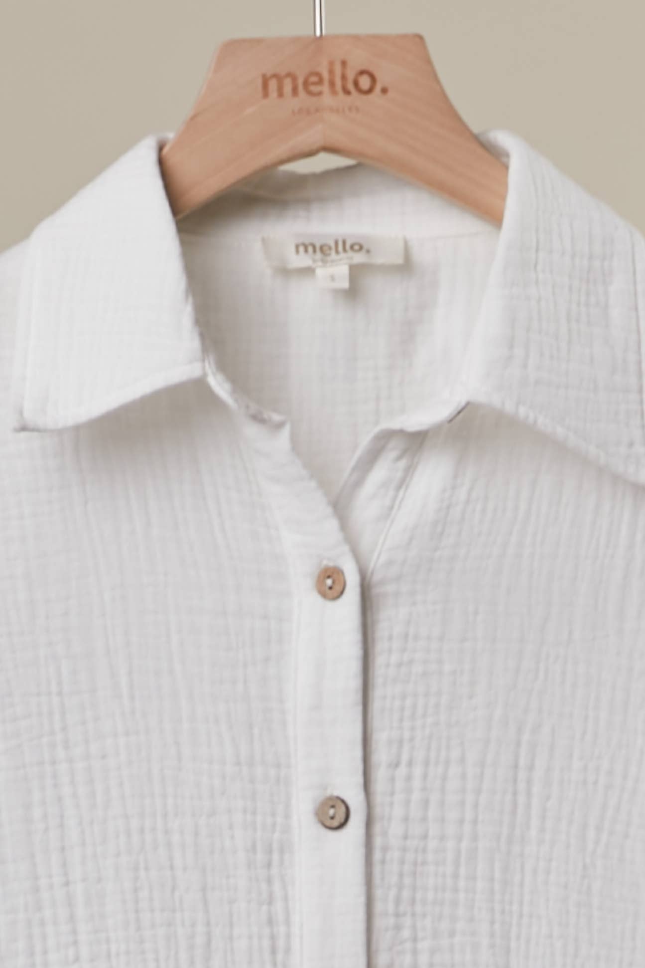 Polka Dot Lace Button Down Top (REG)