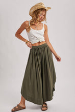 Side Slit Wide Leg Pants in Olive (REG)