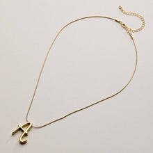Gold Dipped Fancy Initial Necklace
