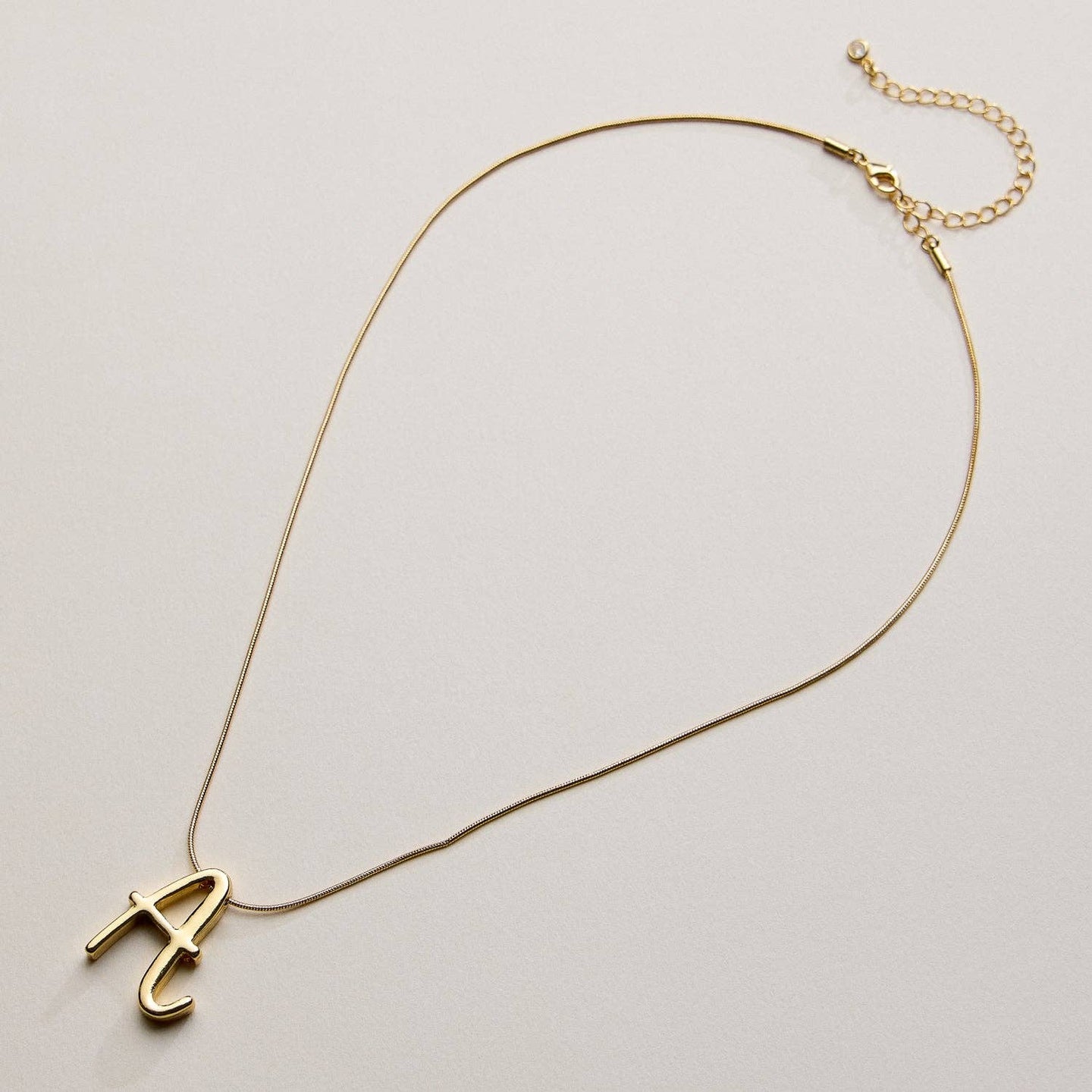 Gold Dipped Fancy Initial Necklace