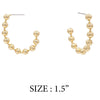 Beaded Ball Hoop Earrings