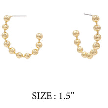 Beaded Ball Hoop Earrings