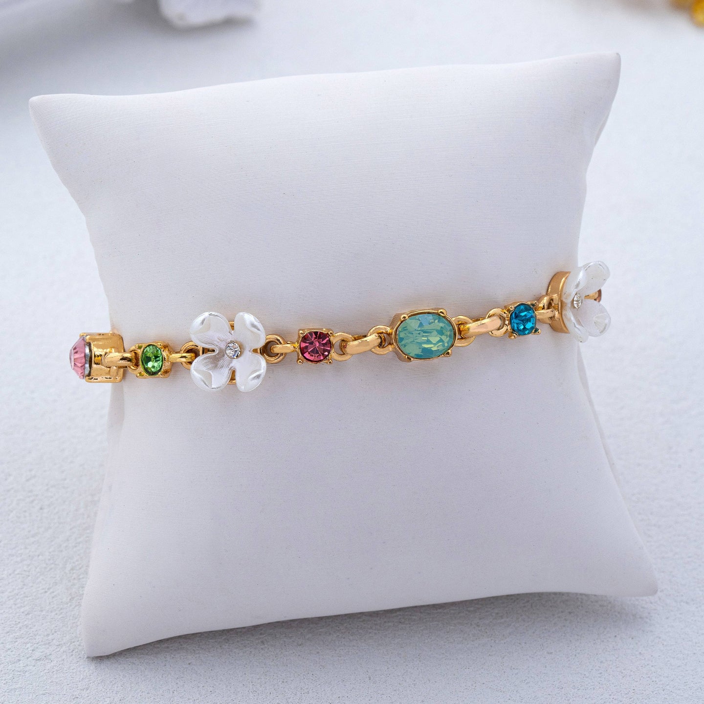 Floral Multi Gem Bracelet