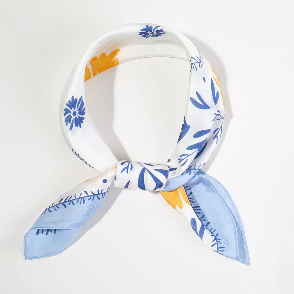 Floral Framed Fashion Scarf