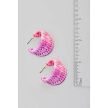 Raffia Braid Hoop Earrings