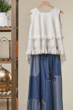 High-Low Lace Tunic Top in White (REG)