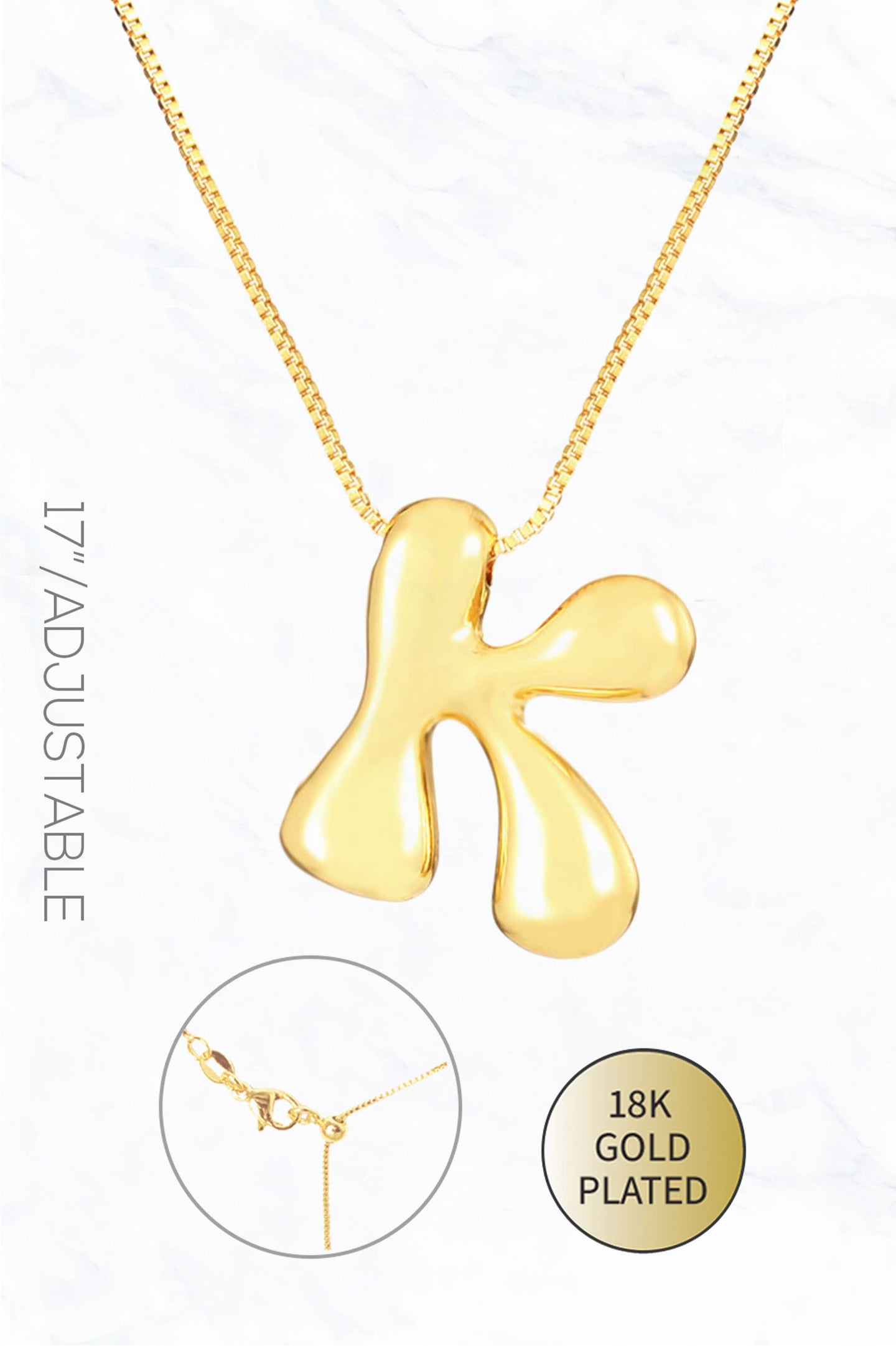 Funky Bubble Initial Necklace