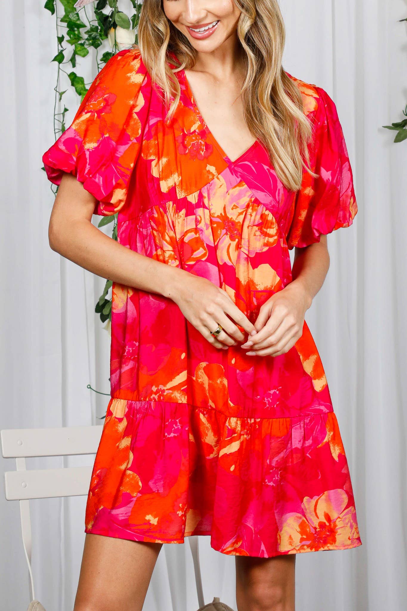 Summer Heat Floral Mini Dress (REG)