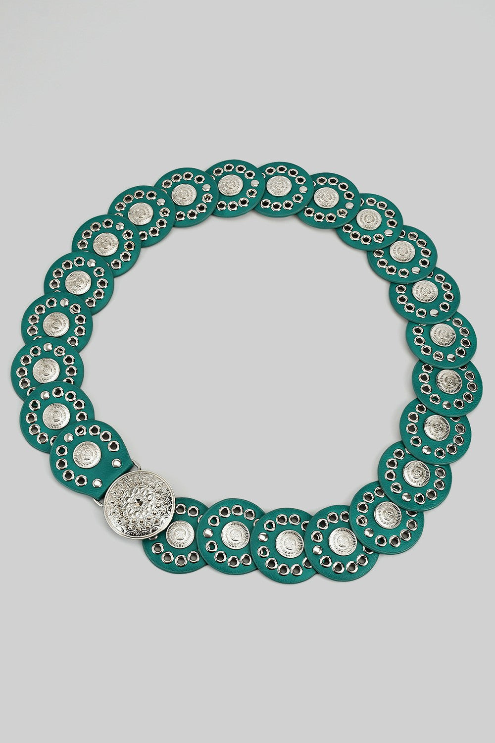Grommet Disc Turquoise Belt