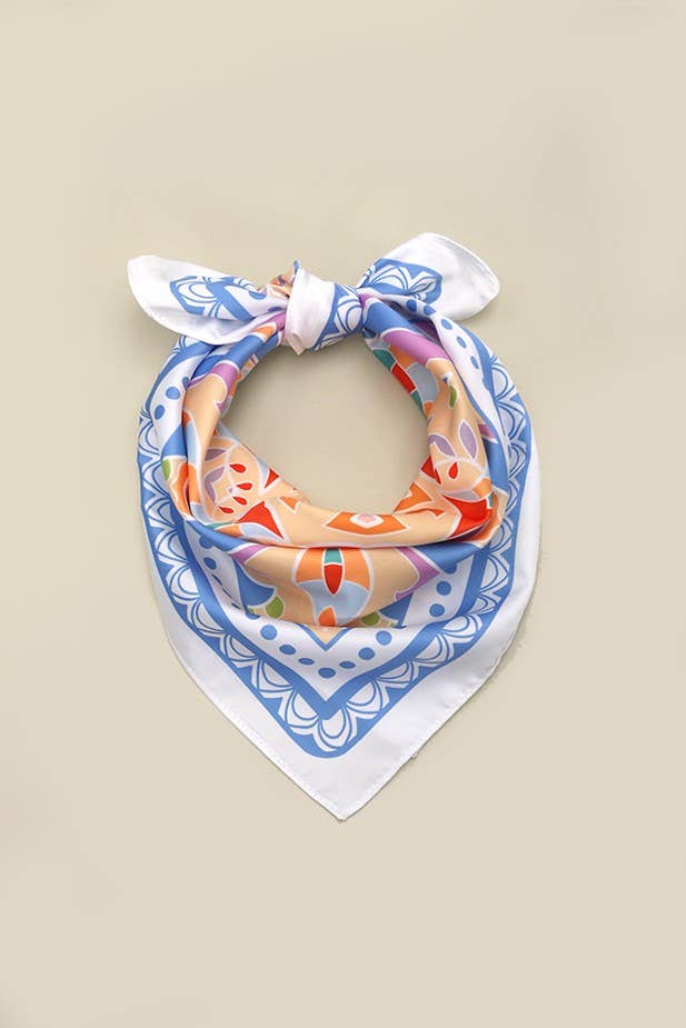Blue and Orange Tribal Fashion Scarf