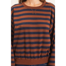Lyla Striped Sweatshirt in Brown (REG)