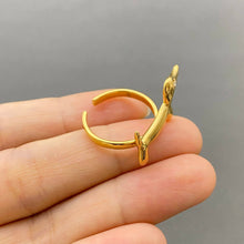 18K Gold Plated Dachshund Dog Ring
