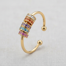 Colorful Beaded Spinner Ring