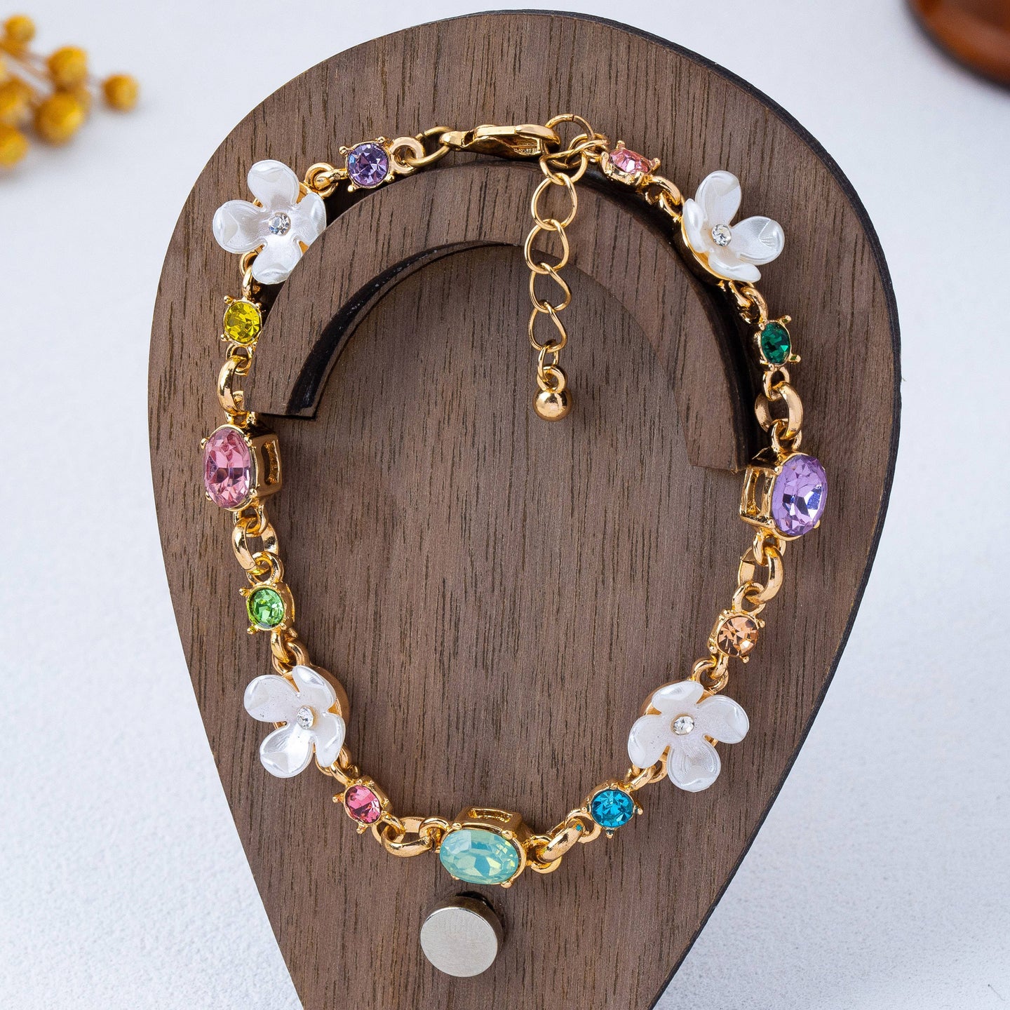 Floral Multi Gem Bracelet
