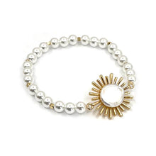 Mother of Pearl Sunburst Stretch Bracelet